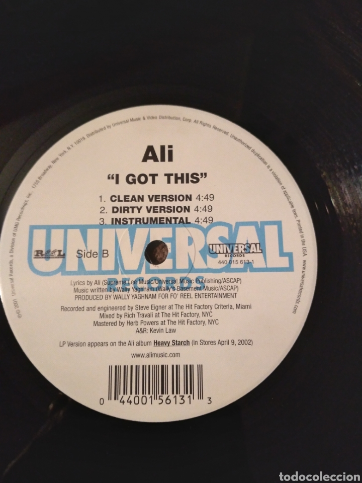 Discos de vinilo: Vinilo MAXISINGLE - ALI &rdquo;BOUGHETTO/I GOT THIS&rdquo; US.02 - Foto 4