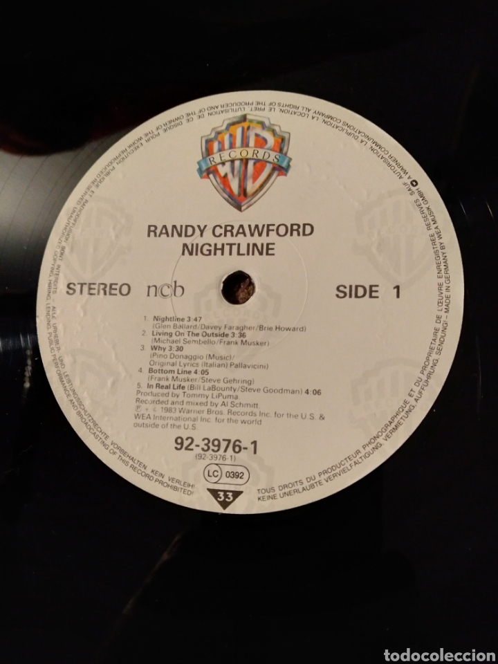Discos de vinilo: Vinilo - RANDY CRAWFORD &rdquo;NIGHTLINE&rdquo; ESP.83 - Foto 4