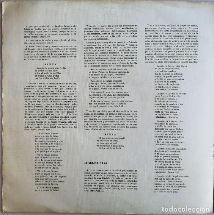 Discos de vinilo: Gran Poder Y Macarena, Alhambra CP 9165, MCCE 45.006 - Foto 5