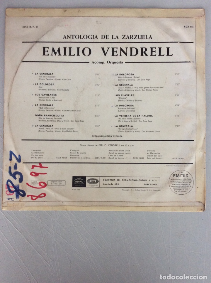 Discos de vinilo: Emilio Vendrell. - Foto 2