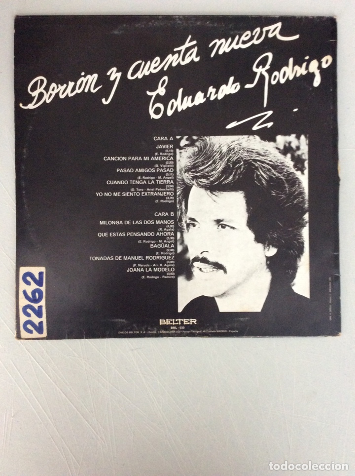 Discos de vinilo: Eduardo Rodrigo. Borr&oacute;n y cuenta nueva. - Foto 2