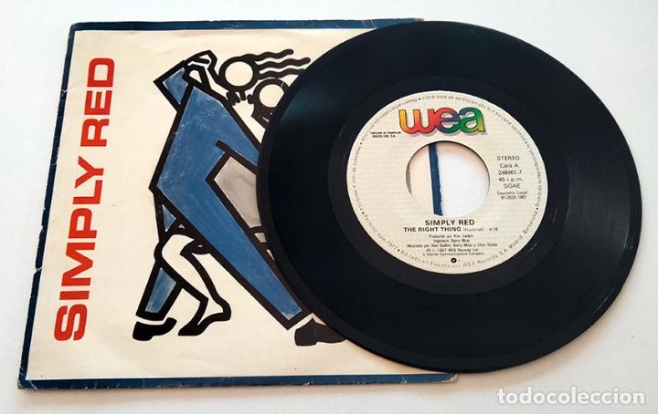 Discos de vinilo: VINILO SINGLE DE SIMPLY RED. THE RIGHT THING. 1987. - Foto 3