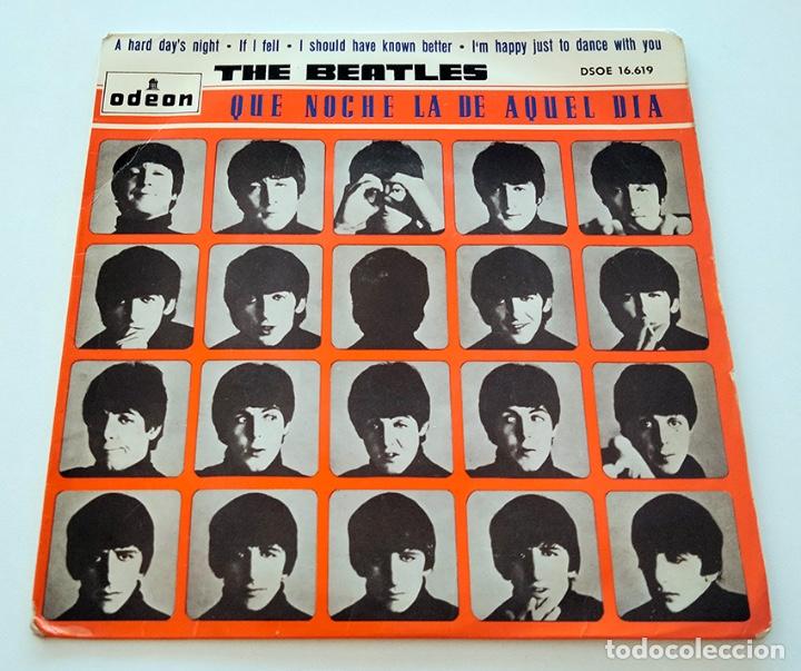 Discos de vinilo: VINILO EP DE THE BEATLES. QUE NOCHE LA DE AQUEL DIA. 1964. - Foto 1 - 303395723