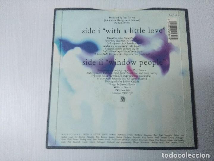 Discos de vinilo: SAM BROWN/WITH A LITTLE LOVE/SINGLE. - Foto 3