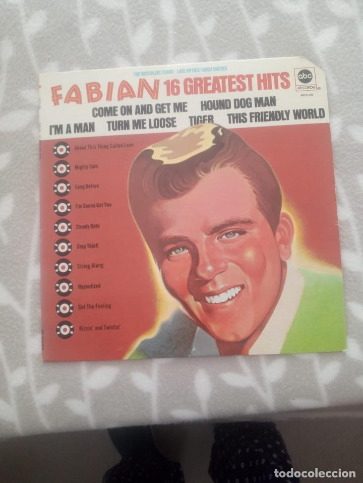Discos de vinilo: FABIAN &rdquo;16 Greates Hits&rdquo; Icono del Rock & Roll. - Foto 1