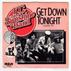 Discos de vinilo: K.C. & THE SUNSHINE BAND - GET DOWN TONIGHT / YOU DON'T KNOW. Lote 303437763