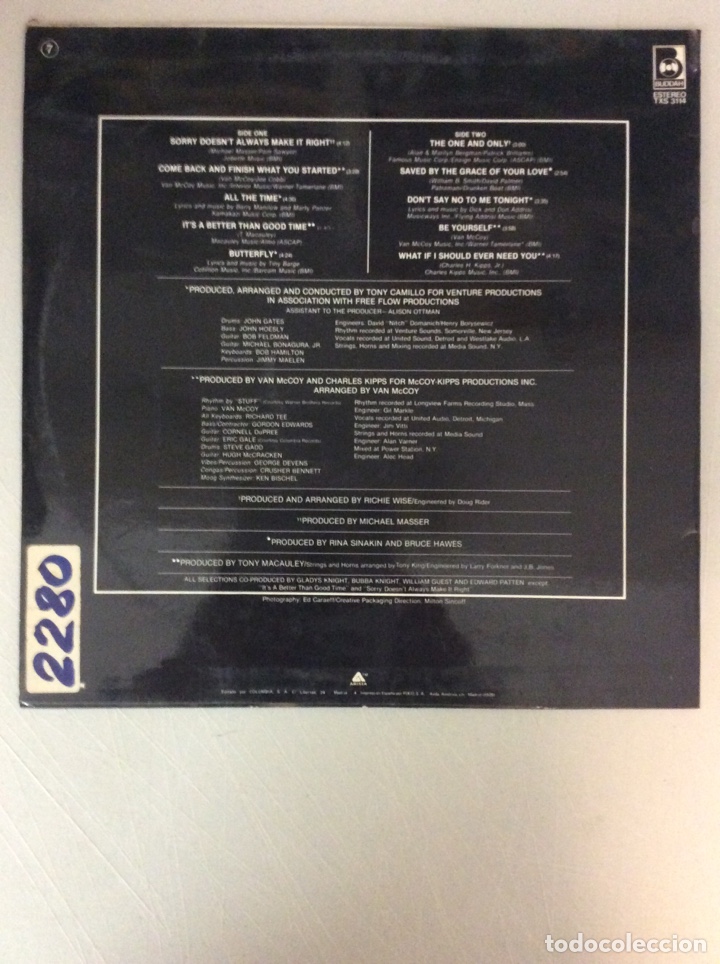Discos de vinilo: Gladys Knight & the Pips. The one and only... - Foto 2