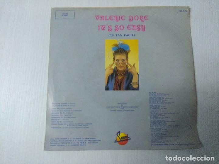 Discos de vinilo: VALERIE DORE/IT`S SO EASY/SINGLE PROMOCIONAL. - Foto 3