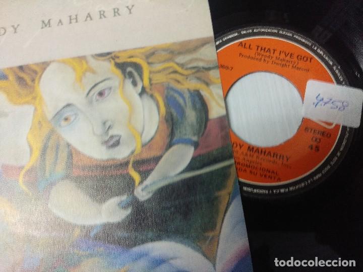 Discos de vinilo: WENDY MAHARRY/ALL THAT IVE GOT/SINGLE PROMOCIONAL. - Foto 2 - 303516883