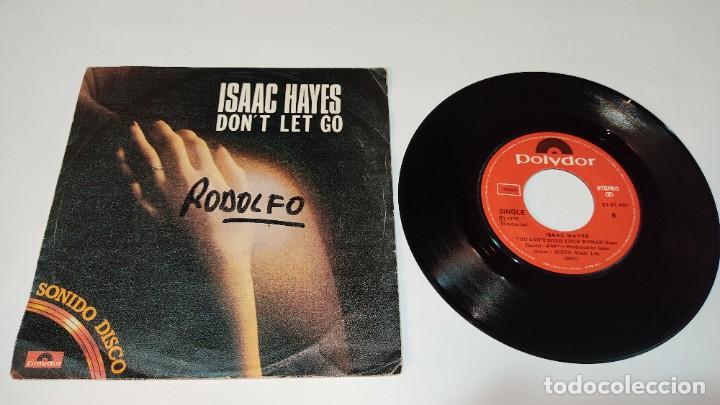 1121- ISAAC HAYES DONT LET GO POR G DIS G+ VIN 7”// SINGLE (Música - Discos - Singles Vinilo - Otros estilos)