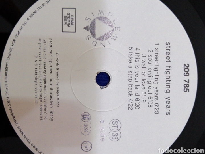 Discos de vinilo: SIMPLE MINDS - STREET FIGHTING YEARS - Foto 8