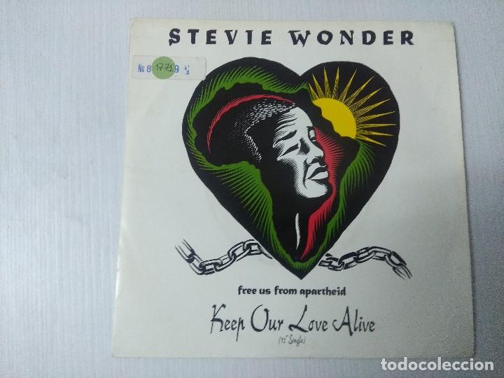 Discos de vinilo: STEVIE WONDERS/KEEP OUR LOVE ALIVE/SINGLE. - Foto 1