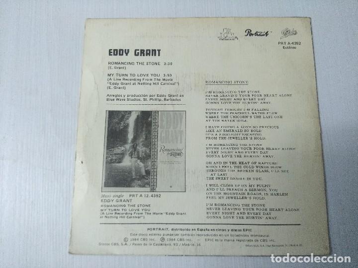 Discos de vinilo: EDDY GRANT/ROMANCING THE STONE/SINGLE. - Foto 3