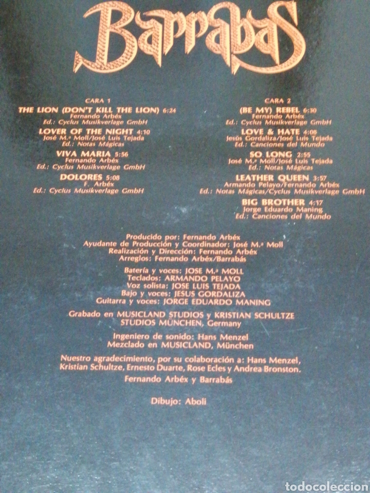 Discos de vinilo: BARRABAS - BESTIAL - Foto 5