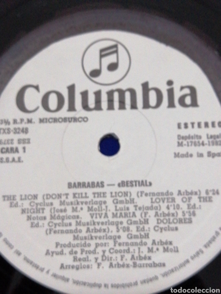 Discos de vinilo: BARRABAS - BESTIAL - Foto 8