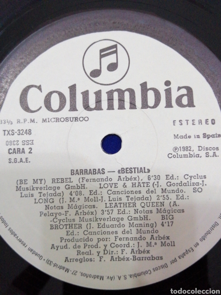 Discos de vinilo: BARRABAS - BESTIAL - Foto 9