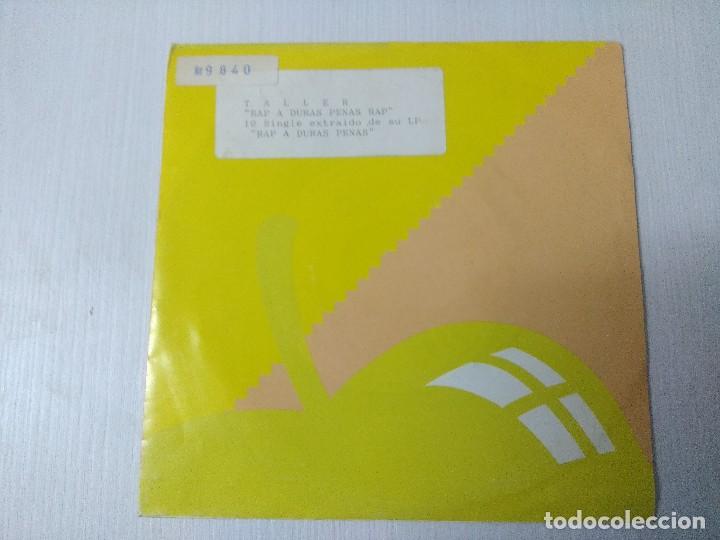 Discos de vinilo: TALLER/RAP A DURAS PENAS/SINGLE PROMOCIONAL. - Foto 2