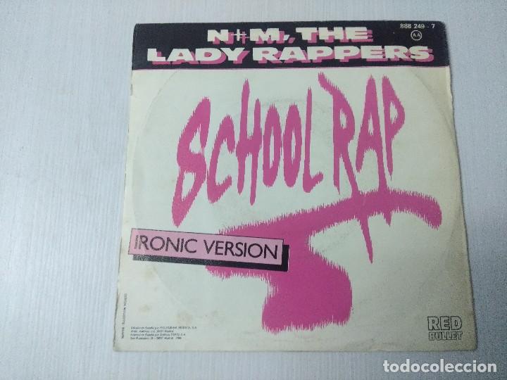 Discos de vinilo: N + M THE LADY RAPPERS/SCHOOL RAP/SINGLE. - Foto 3