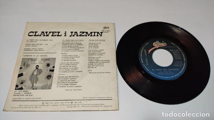 Discos de vinilo: 1121- CLAVEL I JAZMIN EL TWIST DEL AUTOBUS POR VG DIS VG+ VIN 7”// SINGLE - Foto 2 - 303590033