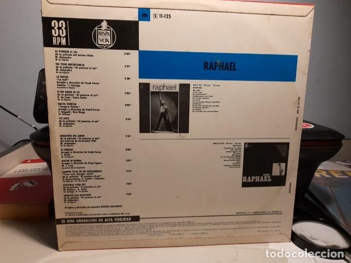 Discos de vinilo: LP RAPHAEL : ( AL PONERSE EL SOL , LA NOCHE, HABLEMOS DEL AMOR, ETC) - Foto 3