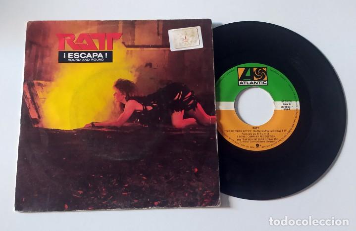 Discos de vinilo: SINGLE RATT - ESCAPA! - ROUND AND ROUND - Foto 3