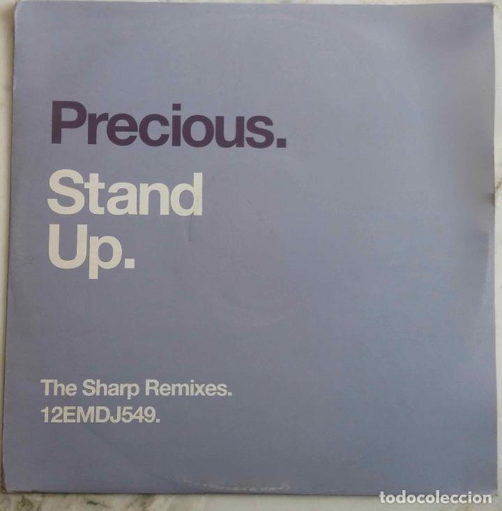 Discos de vinilo: PRECIOUS, STAND UP. THE SHARP REMIXES. MAXI SINGLE 3 TEMAS - Foto 1