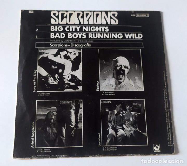 Discos de vinilo: SINGLE SCORPIONS - BIG CITY NIGHTS - Foto 2
