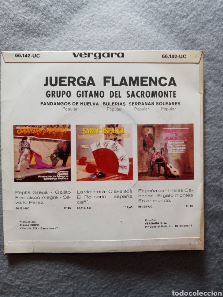 Discos de vinilo: Juerga flamenca.disco vinilo EP - Foto 2