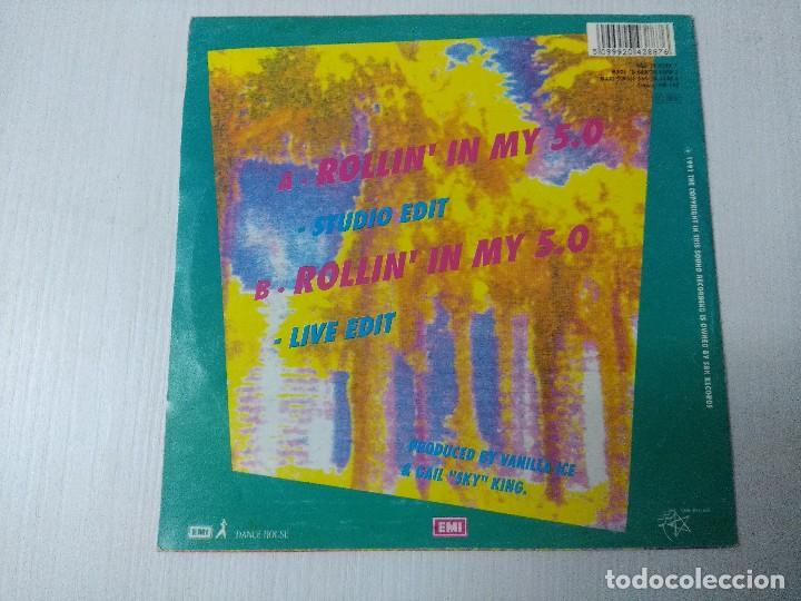 Discos de vinilo: VANILLA ICE/ROLLIN IN MY 5.0/SINGLE. - Foto 3