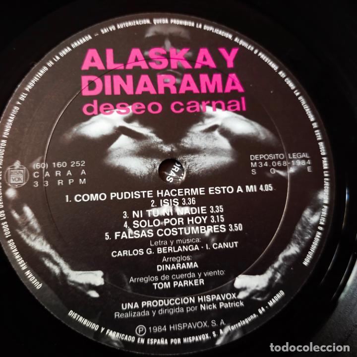 Discos de vinilo: ALASKA Y DINARAMA- DESEO CARNAL - LP 198 + ENCARTE- VINILO EXC. ESTADO. - Foto 4 - 303689478