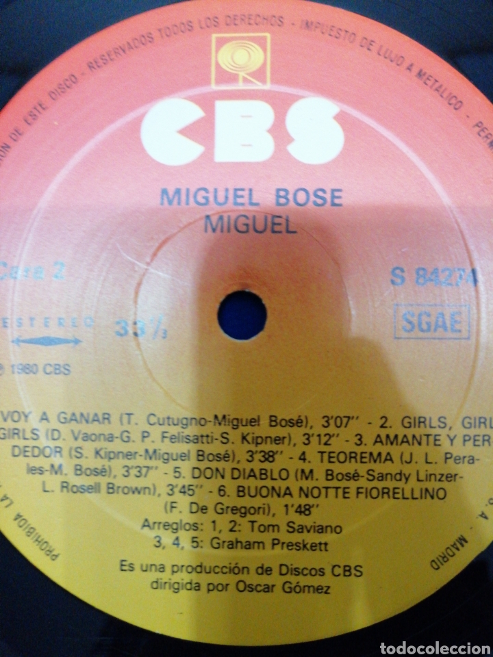 Discos de vinilo: MIGUEL BOSE- MIGUEL. - Foto 9