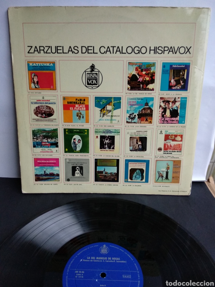 Discos de vinilo: *LA DEL MANOJO DE ROSAS, PABLO SOLOZABAL, HISPAVOX, 1962 A3 - Foto 2