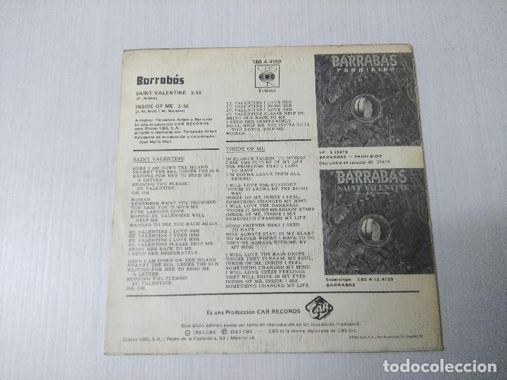 Discos de vinilo: BARRABAS/SAINT VELENTINE/SINGLE PROMOCIONAL. - Foto 3