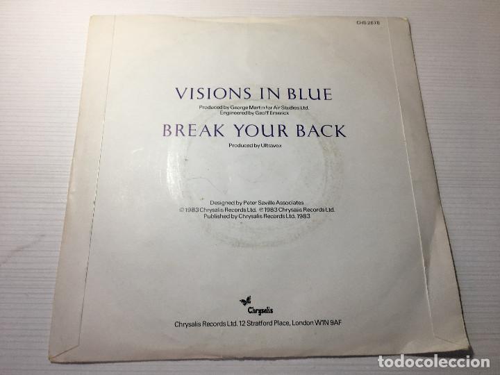 Discos de vinilo: SINGLE ULTRAVOX (VISIONS IN BLUE - BREAK YOU BACK) - Foto 2