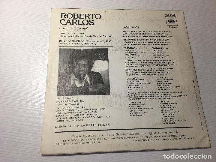Discos de vinilo: SINGLE ROBERTO CARLOS (LADY LAURA - INTENTA OLVIDAR ) - Foto 2 - 303849628