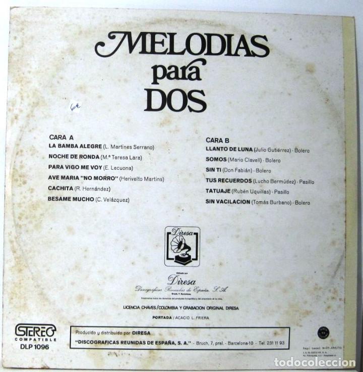 Discos de vinilo: MELODIAS PARA DOS - VARIOS - LP - Foto 2