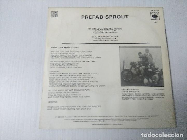 Discos de vinilo: PREFAB SPROUT/WHEN LOVE BREAKS DOWN/SINGLE PROMOCIONAL. - Foto 3