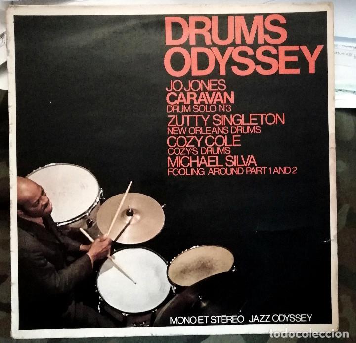 Dischi in vinile: Drums Odyssey LP, France 1974 Cole-Jo jones-M. Silva -singleton samples solos bater&iacute;a