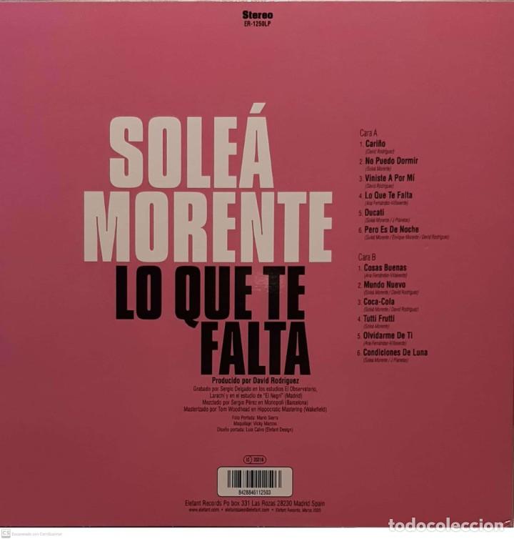 Discos de vinilo: Sole&aacute; Morente &lrm;&ndash; Lo Que Te Falta - Foto 2