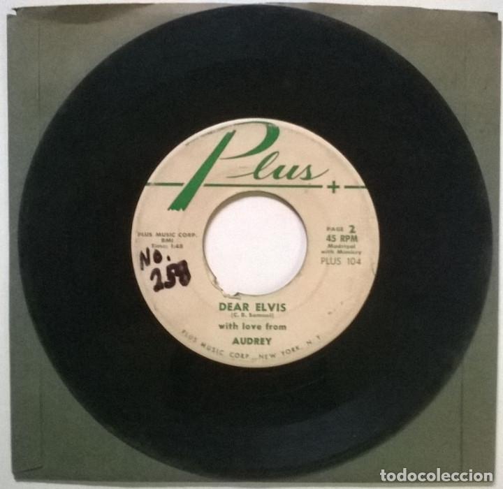 Discos de vinilo: Audrey. Dear Elvis (A y B). Plus, USA 1958 single - Foto 1