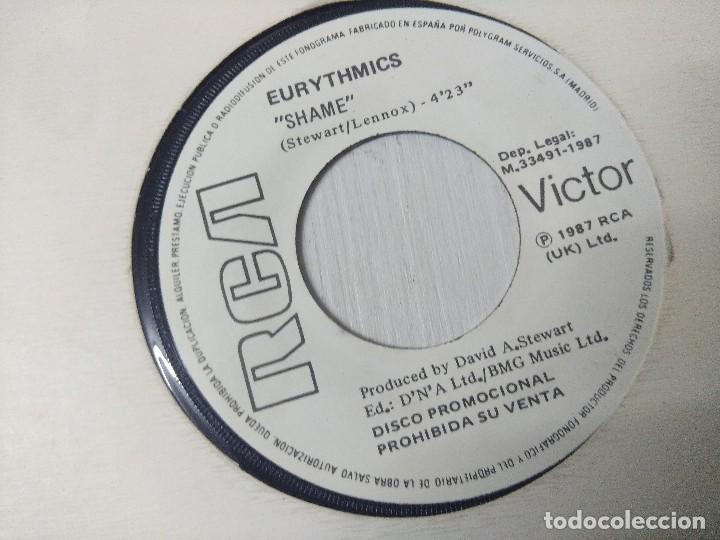 Discos de vinilo: EURYTHIMCS/SHAME/SINGLE PROMOCIONAL. - Foto 2