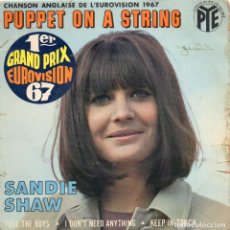 Discos de vinilo: SANDIE SHAW - PUPPET ON A STRING + 3 EP.S