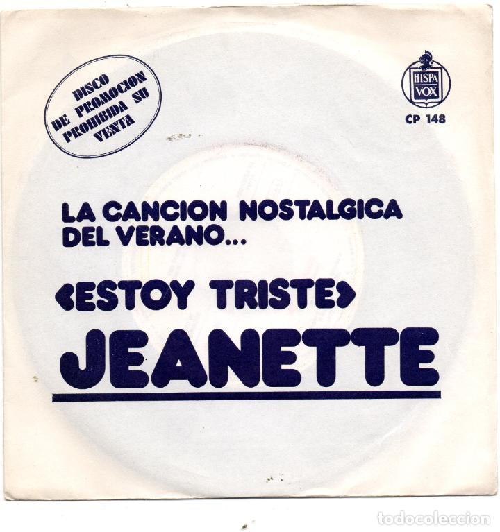 Discos de vinilo: JEANETTE - ESTOY TRISTE - SINGLE PROMO - Foto 1