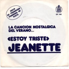 Discos de vinilo: JEANETTE - ESTOY TRISTE - SINGLE PROMO. Lote 304079958