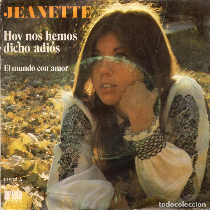 Discos de vinilo: JEANETTE - HOY NOS HEMOS DICHO ADIOS - SINGLE - Foto 2