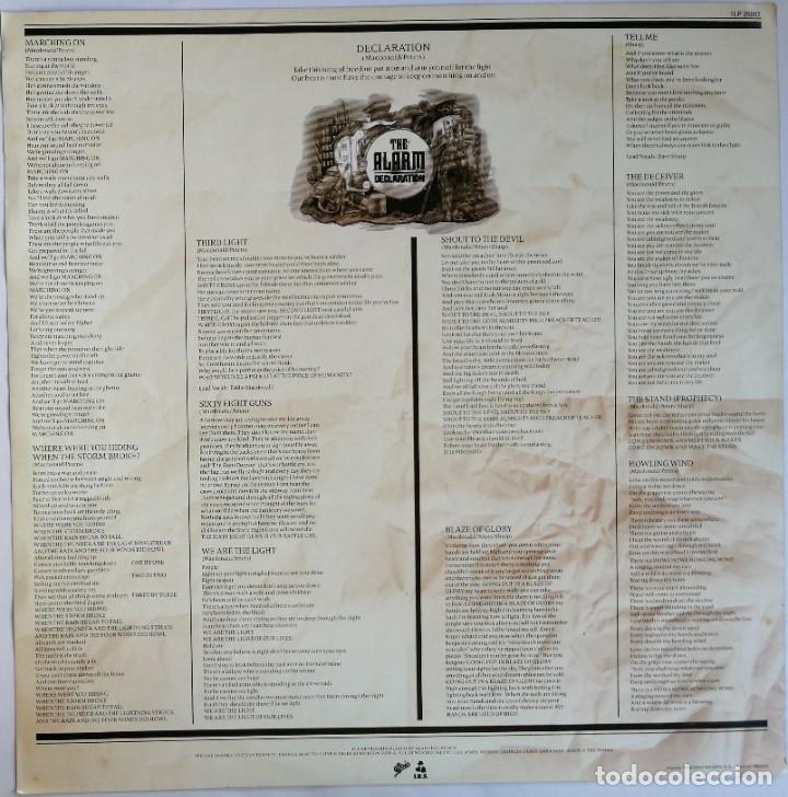 Discos de vinilo: The Alarm, Declaration, Illegal Records ILP 25887 - Foto 3