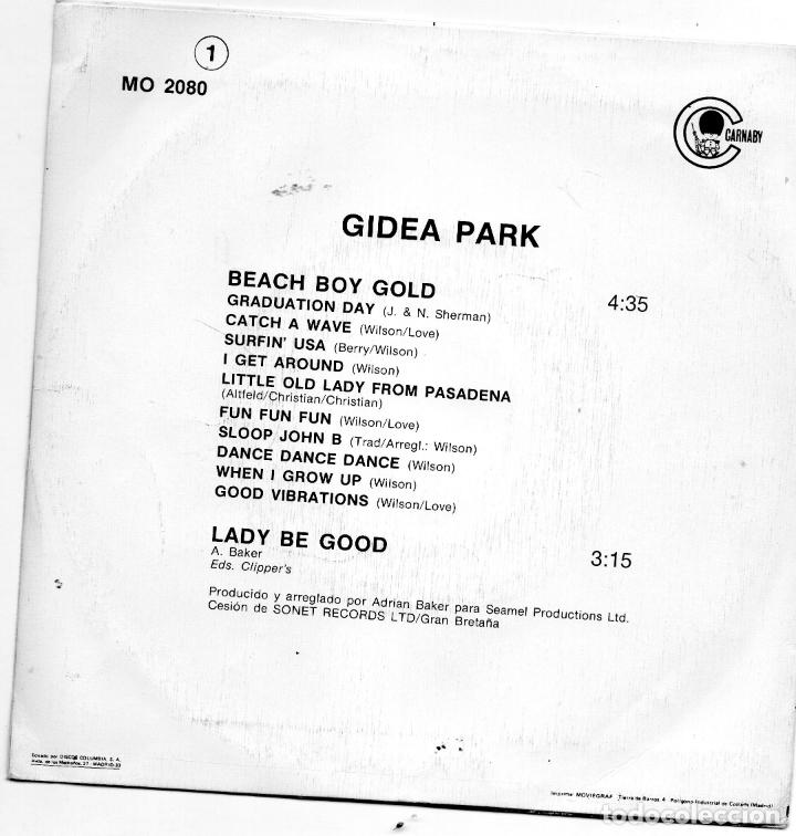 Discos de vinilo: THE BEACH BOYS - GIDEA PARK - SINGLE - Foto 2