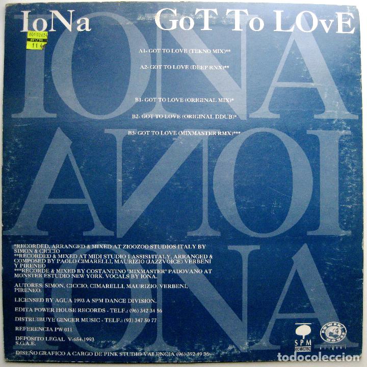 Discos de vinilo: Iona - Got To Love - Maxi Power House Records 1993 BPY - Foto 2 - 304095018