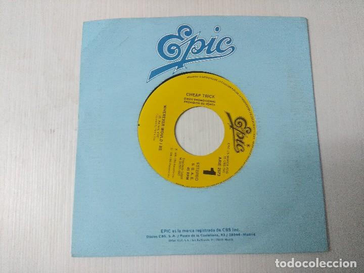 Discos de vinilo: CHEAP TRICK/WHEREVER WOULD I BE/SINGLE PROMOCIONAL. - Foto 1