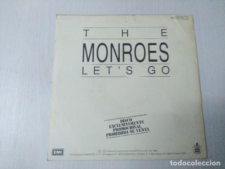 Discos de vinilo: THE MONROES/LETS GO/SINGLE PROMOCIONAL. - Foto 1